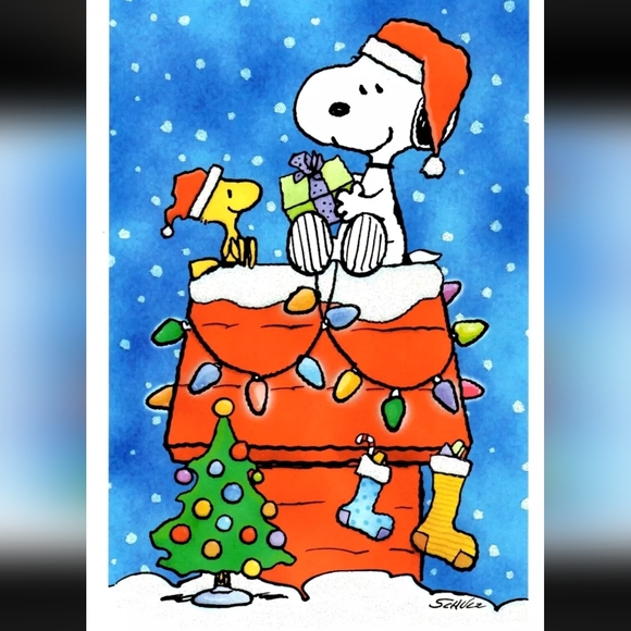 Peanuts Snoopy on Holiday Doghouse Hallmark Christmas Tree Ornament - Picture 16 of 16